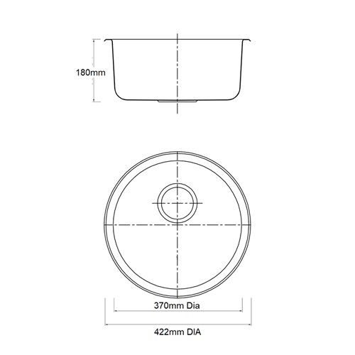 B&F Orbit Round Flat Base Sink